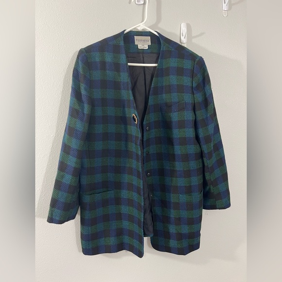 John‎ Meyer of Norwich plaid blazer size 16 - Picture 1 of 4